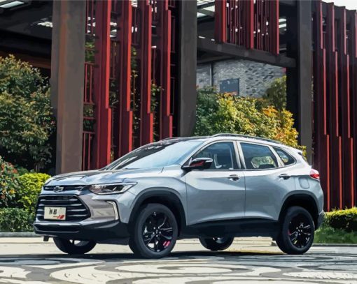 Luxury Grey Chevrolet Tracker Diamond Painting