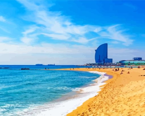 Barcelona Beach Diamond Painting