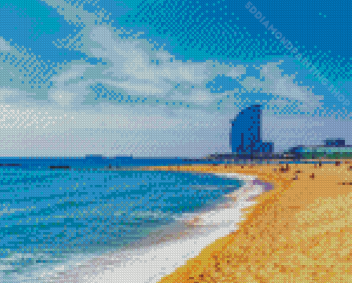 Barcelona Beach Diamond Painting