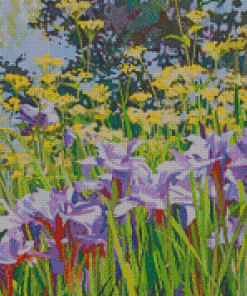 Bearded Iris Field Diamond Painting