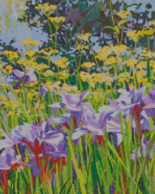 Bearded Iris Field Diamond Painting