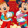 Disney Mickey Mouse And Minnie In Japan Diamond Painting