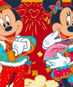 Disney Mickey Mouse And Minnie In Japan Diamond Painting