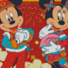 Disney Mickey Mouse And Minnie In Japan Diamond Painting