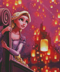 Disney Princess Rapunzel Lantern Diamond Painting