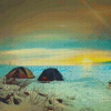 Sunrise Camping In Snow Diamond Painting