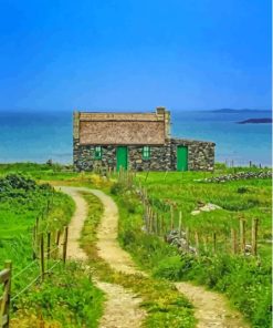 Irish Cottage By Sea Diamond Painting