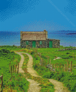 Irish Cottage By Sea Diamond Painting