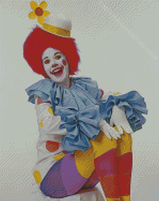 Mime Female Clown Smiling Diamond Painting