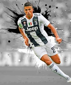 Monochrome Splatter Joao Cancelo Diamond Painting