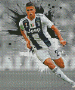 Monochrome Splatter Joao Cancelo Diamond Painting