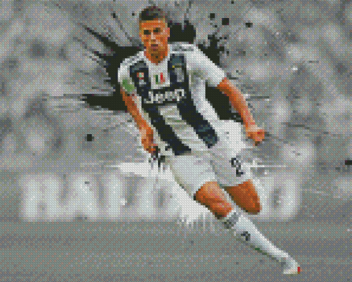 Monochrome Splatter Joao Cancelo Diamond Painting