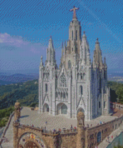 Mount Tibidabo Hill Diamond Painting