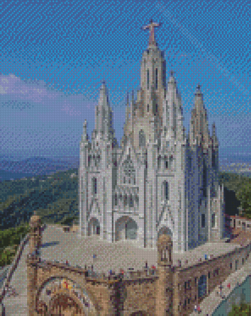 Mount Tibidabo Hill Diamond Painting