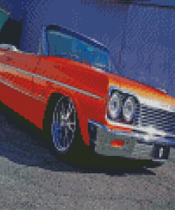 Orange 64 Impala Diamond Painting