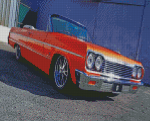 Orange 64 Impala Diamond Painting