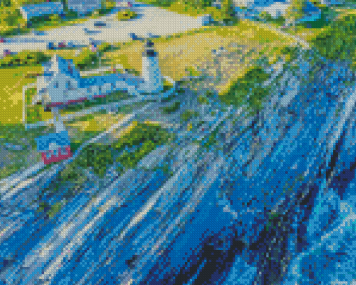 Pemaquid Point Aerial View Diamond Painting