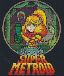 Super Metroid Video Game Diamond Painting