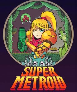 Super Metroid Video Game Diamond Painting