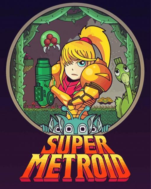 Super Metroid Video Game Diamond Painting