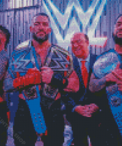 The Bloodline WWE Members Diamond Painting