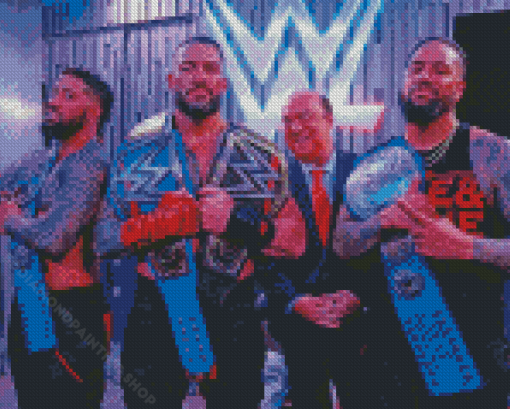 The Bloodline WWE Members Diamond Painting