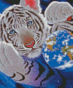 Tiger With Earth Diamond Painting