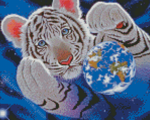 Tiger With Earth Diamond Painting