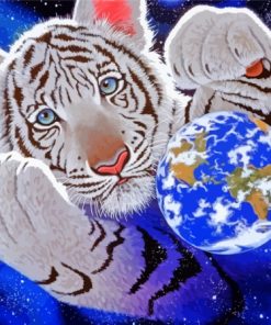 Tiger With Earth Diamond Painting