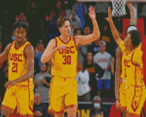 USC Trojans Basketball Team Diamond Painting