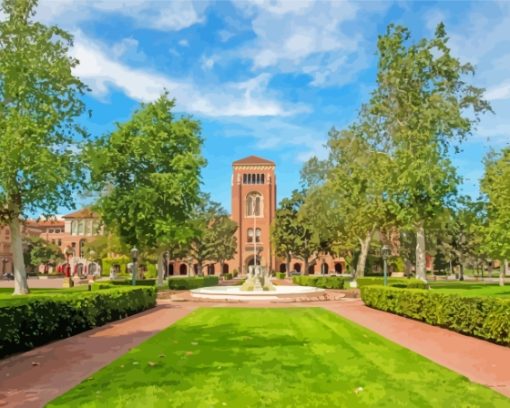 USC University Of Southern California Building Diamond Painting