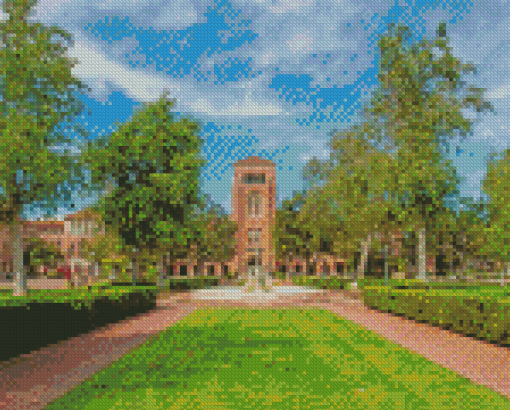 USC University Of Southern California Building Diamond Painting