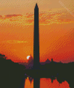 Washington Monument Silhouette Diamond Painting