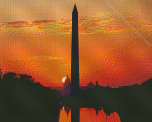 Washington Monument Silhouette Diamond Painting