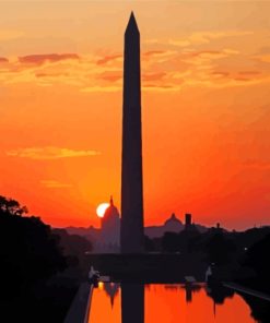 Washington Monument Silhouette Diamond Painting