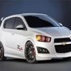 White Chevrolet Sonic Car Diamond Painting