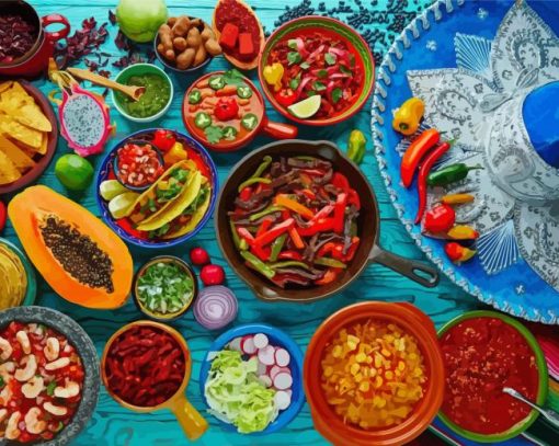 Aesthetic Mexican Food Diamond Painting