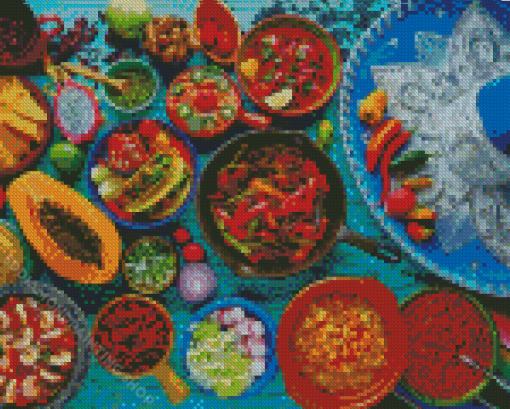 Aesthetic Mexican Food Diamond Painting