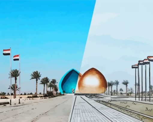 Iraq Monuments Half Art Diamond Painting