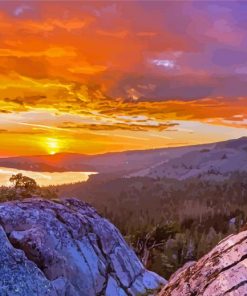 Pacific Crest Trail Sunset Landscape Diamond Painting