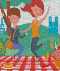 Picnic In Paris Diamond Painting