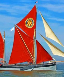 Thames Sailing Barge Boat Diamond Painting