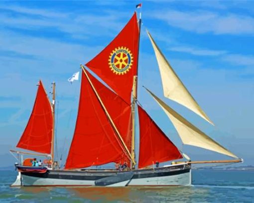 Thames Sailing Barge Boat Diamond Painting