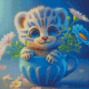 Tiger In Mug Diamond Painting