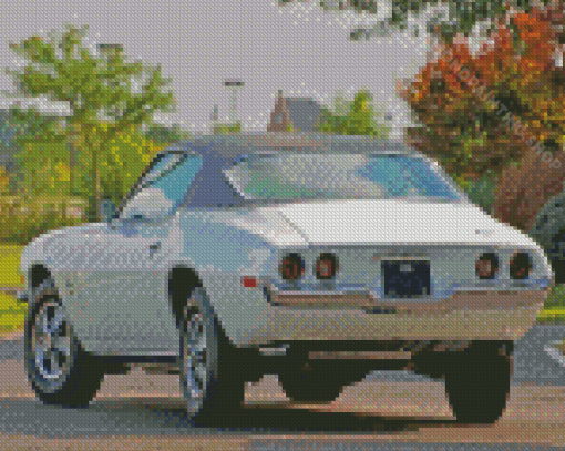 White 1970 Camaro Diamond Painting