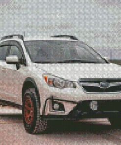 White Subaru Crosstrek Car Diamond Painting