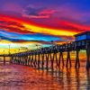 Aesthetic Venice Florida Pier Sunset Diamond Painting