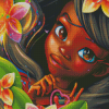 African American Girl Diamond Painting