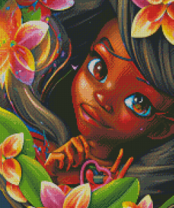 African American Girl Diamond Painting