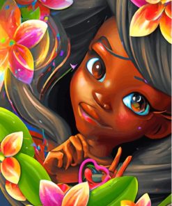 African American Girl Diamond Painting